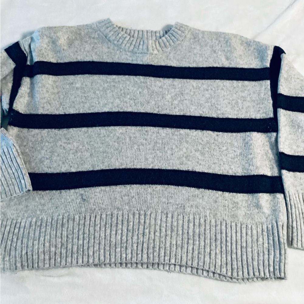 Sonoma Gray and Blue Knit Sweater